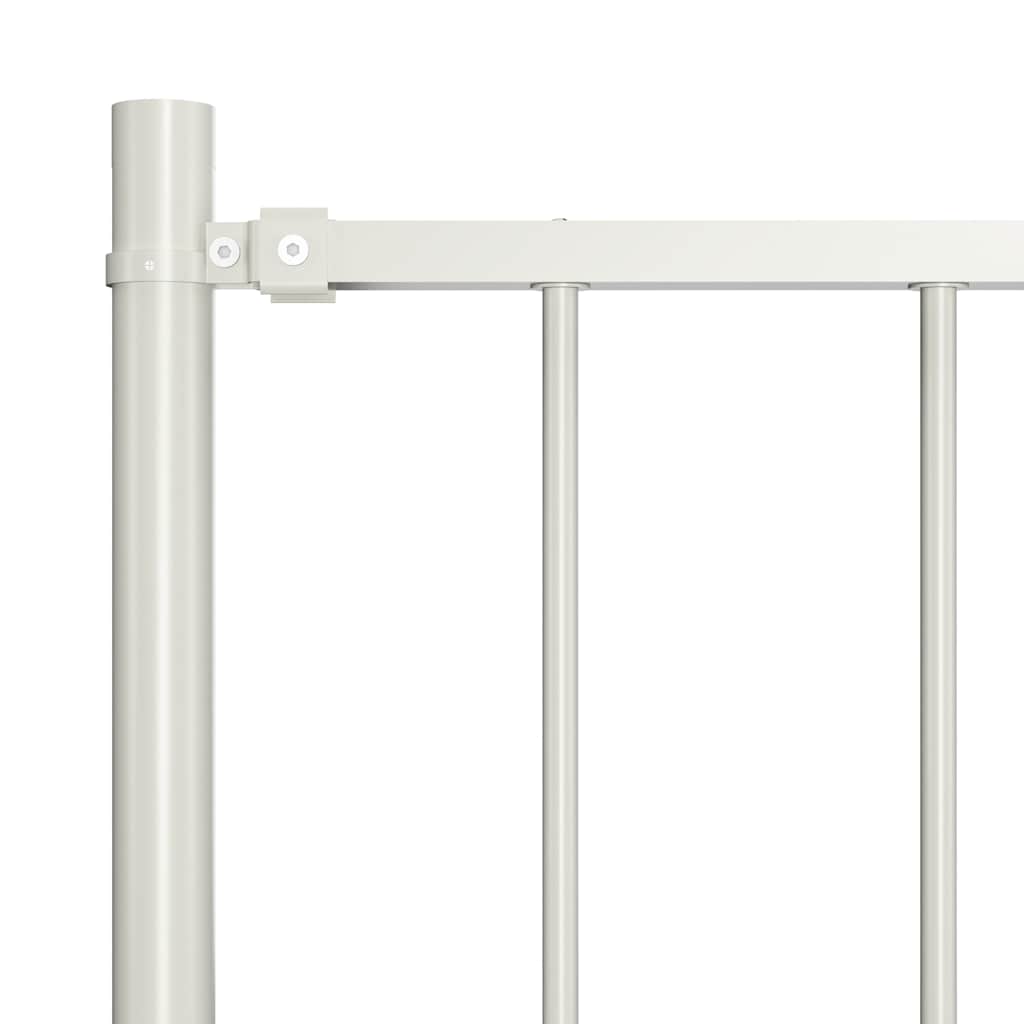 Pannello di recinzione Woerden con pali in acciaio 1,7x0,75 m Bianco