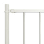 Pannello di recinzione Woerden con pali in acciaio 1,7x0,75 m Bianco