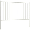 Pannello di recinzione Woerden con pali in acciaio 1,7x1 m Bianco