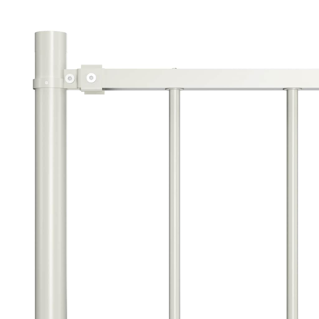 Pannello di recinzione Woerden con pali in acciaio 1,7x1 m Bianco