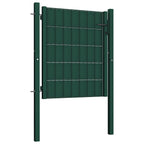 Cancello per Recinzione in PVC e Acciaio 100x81 cm Verde