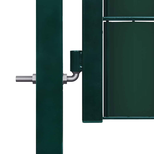 Cancello per Recinzione in PVC e Acciaio 100x100 cm Verde