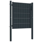 Cancello per Recinzione in PVC e Acciaio 100x81 cm Antracite