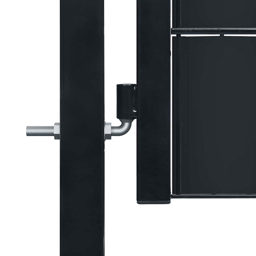 Cancello per Recinzione in PVC e Acciaio 100x100 cm Antracite