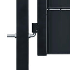 Cancello per Recinzione in PVC e Acciaio 100x124 cm Antracite