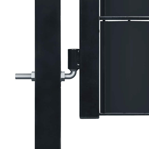 Cancello per Recinzione in PVC e Acciaio 100x124 cm Antracite