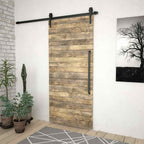Kit di Binari per Porte Scorrevoli Skien 200 cm Acciaio Nero