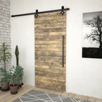Kit di Binari per Porte Scorrevoli Skien 183 cm Acciaio Nero