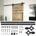 Kit di Binari per Porte Scorrevoli Skien 183 cm Acciaio Nero