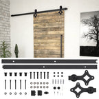 Kit di Binari per Porte Scorrevoli Skien 183 cm Acciaio Nero