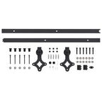 Kit Binari Scorrevoli Skien 200 cm Acciaio Nero