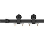 Kit di Binari per Porte Scorrevoli Skien 200 cm Acciaio Nero