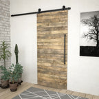 Kit di Binari per Porte Scorrevoli Skien 200 cm Acciaio Nero