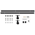 Kit di Binari per Porte Scorrevoli Skien 200 cm Acciaio Nero