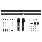 Kit Binari Porte Scorrevoli Skien 183 cm Acciaio Nero