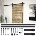 Kit Binari Porte Scorrevoli Skien 183 cm Acciaio Nero