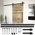 Kit di Binari per Porte Scorrevoli Skien 200 cm Acciaio Nero