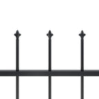 Recinzione da Giardino con Punte a Lancia in Acciaio 537x60 cm Nero