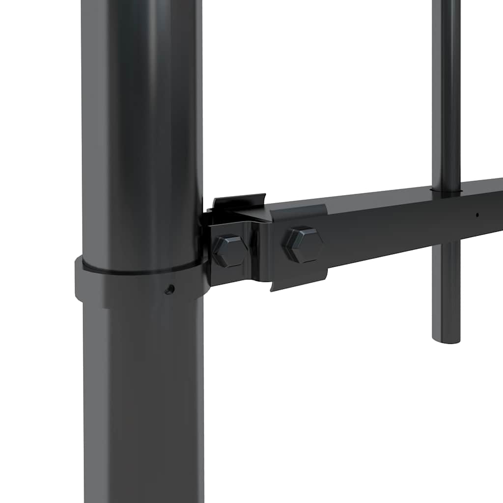 Recinzione da Giardino con Punta a Lancia in Acciaio 1603,5x60 cm Nero