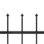 Recinzione da Giardino con Punta a Lancia in Acciaio 1248x80 cm Nero