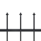 Recinzione da Giardino con Punta a Lancia in Acciaio 1426x120 cm Nero