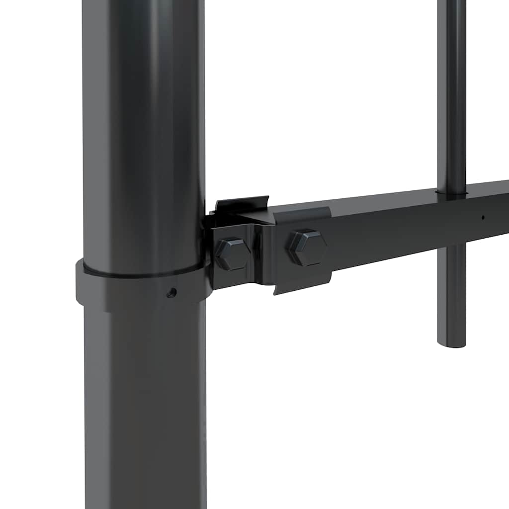 Recinzione da Giardino con Punta a Lancia in Acciaio 537x150 cm Nero
