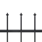 Recinzione da Giardino con Punta a Lancia in Acciaio 1426x150 cm Nero