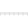 Recinzione da Giardino in Acciaio con Parte Superiore ad Anello 1070x80 cm Nera