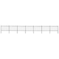 Recinzione da Giardino in Acciaio con Parte Superiore ad Anello 1248x120 cm Nero