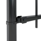 Recinzione da Giardino in Acciaio con Anello Superiore 1700x150 cm Nero
