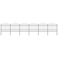 Recinzione da Giardino con Punta a Lancia in Acciaio 1070x175 cm Nero