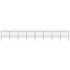 Recinzione da Giardino con Punta a Lancia in Acciaio 1426x175 cm Nera