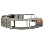 Bordo per Vasca da Spa in Polyrattan Grigio