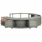 Bordo per Vasca da Spa in Polyrattan Grigio