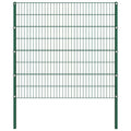 Pannello di recinzione con pali in ferro 349x160 cm verde
