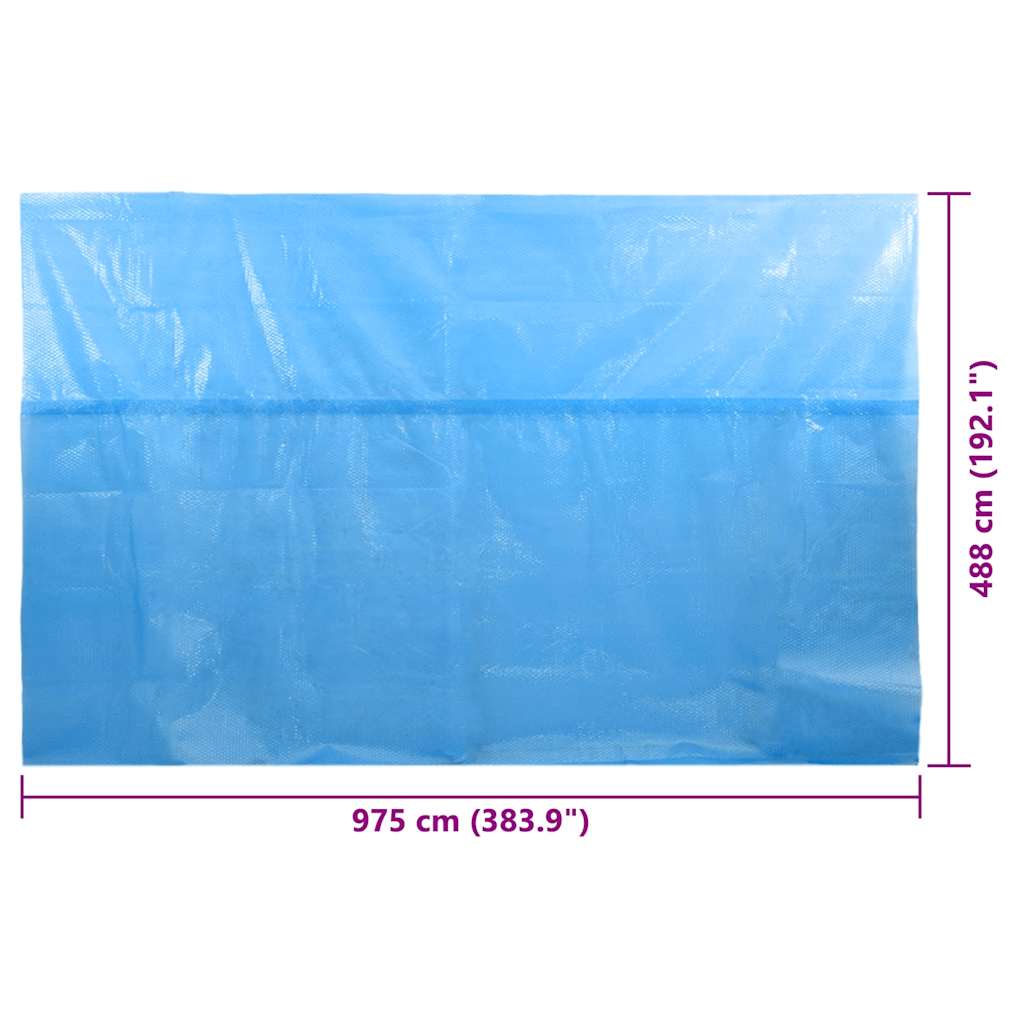 Copertura Solare per Piscina Blu 975x488 cm PE