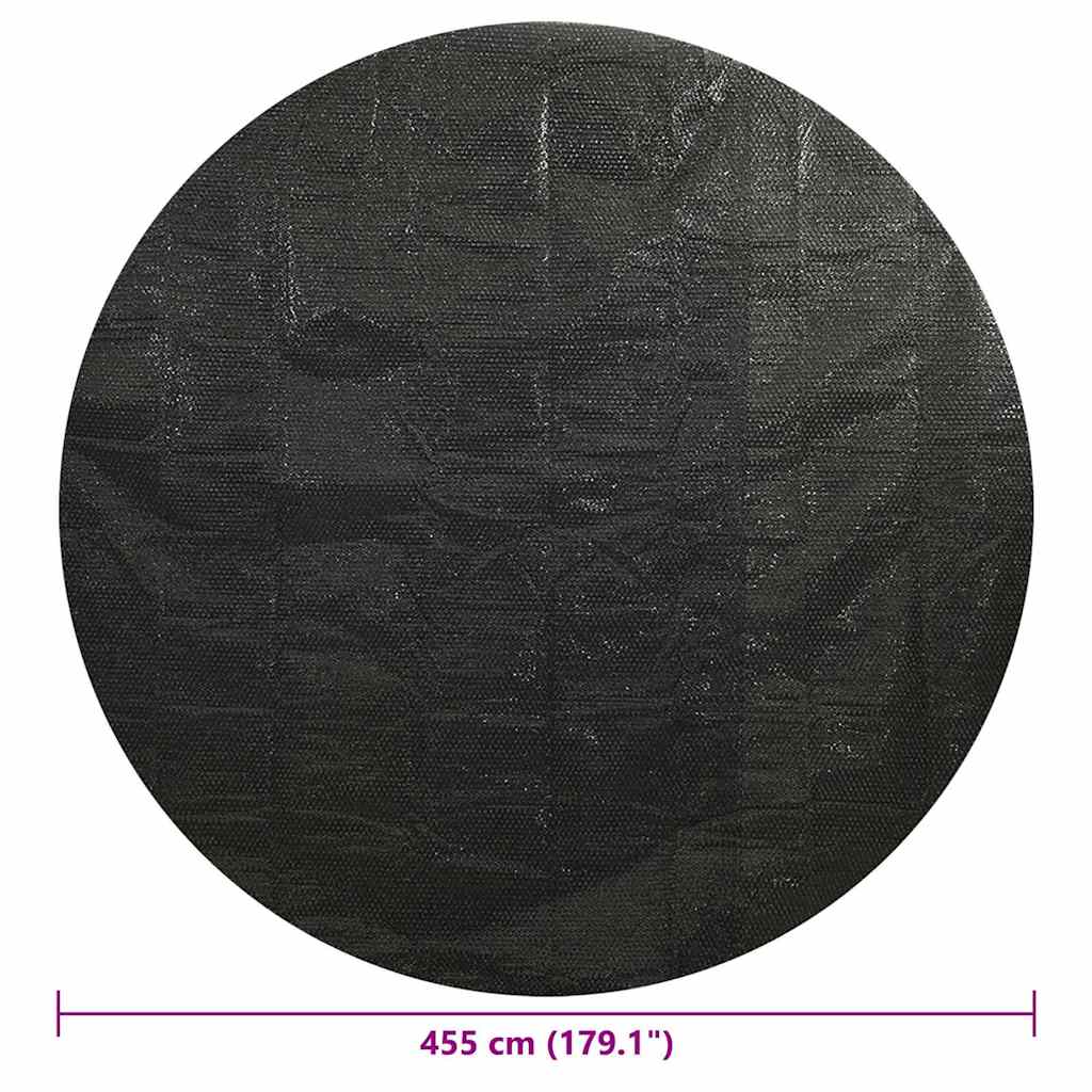 Copertura per Piscina Solare Nera 455 cm in PE