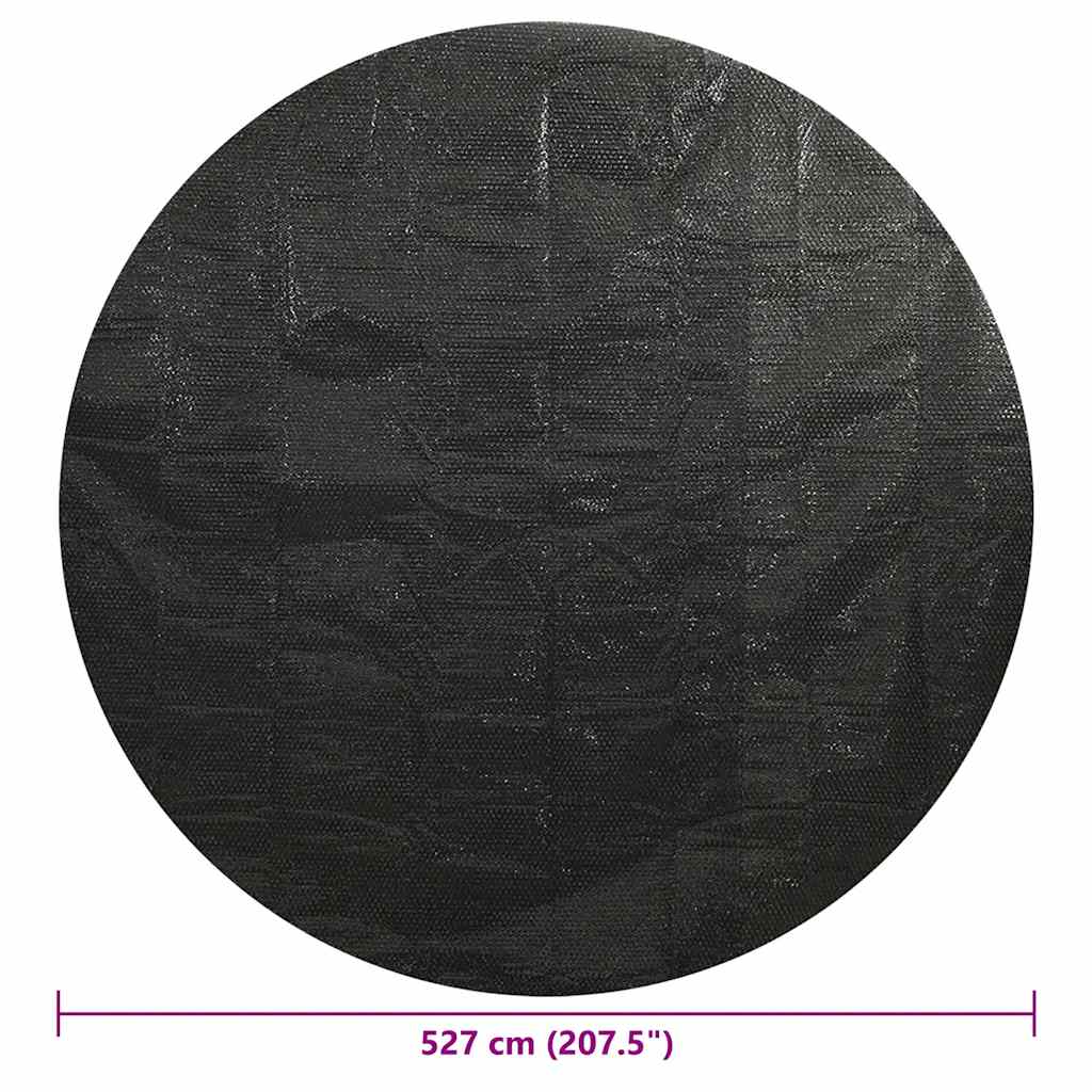 Copertura Solare per Piscina Nera 527 cm in Polietilene