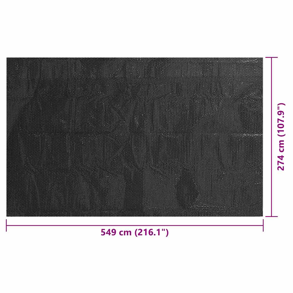 Copertura per Piscina Solare Nera 549x274 cm PE