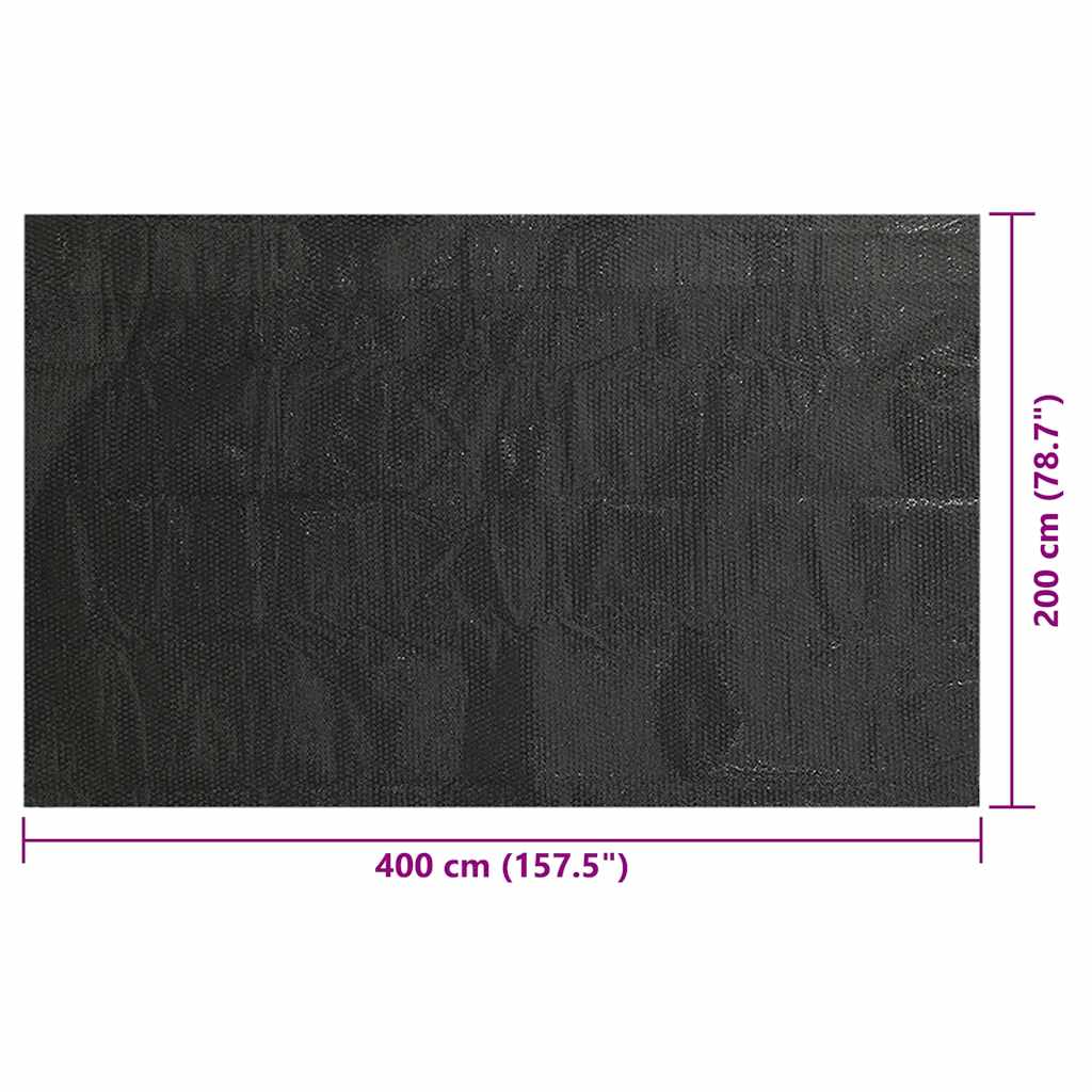 Copertura per Piscina Solare Nera 400x200 cm PE