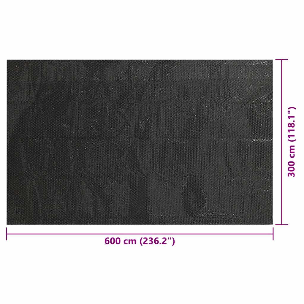 Copertura per Piscina Nera 600x300 cm in Polietilene vidaXL