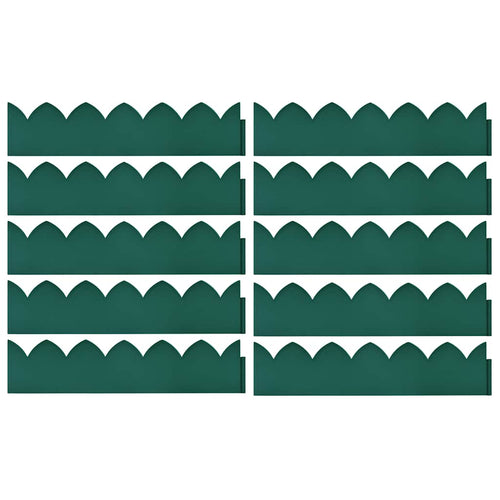 Bordature per Prato 10 pz Verde 65x15 cm PP