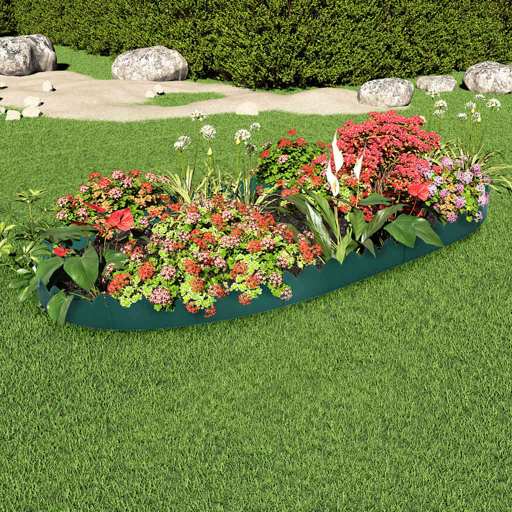 Bordature per Prato 10 pz Verde 65x15 cm PP
