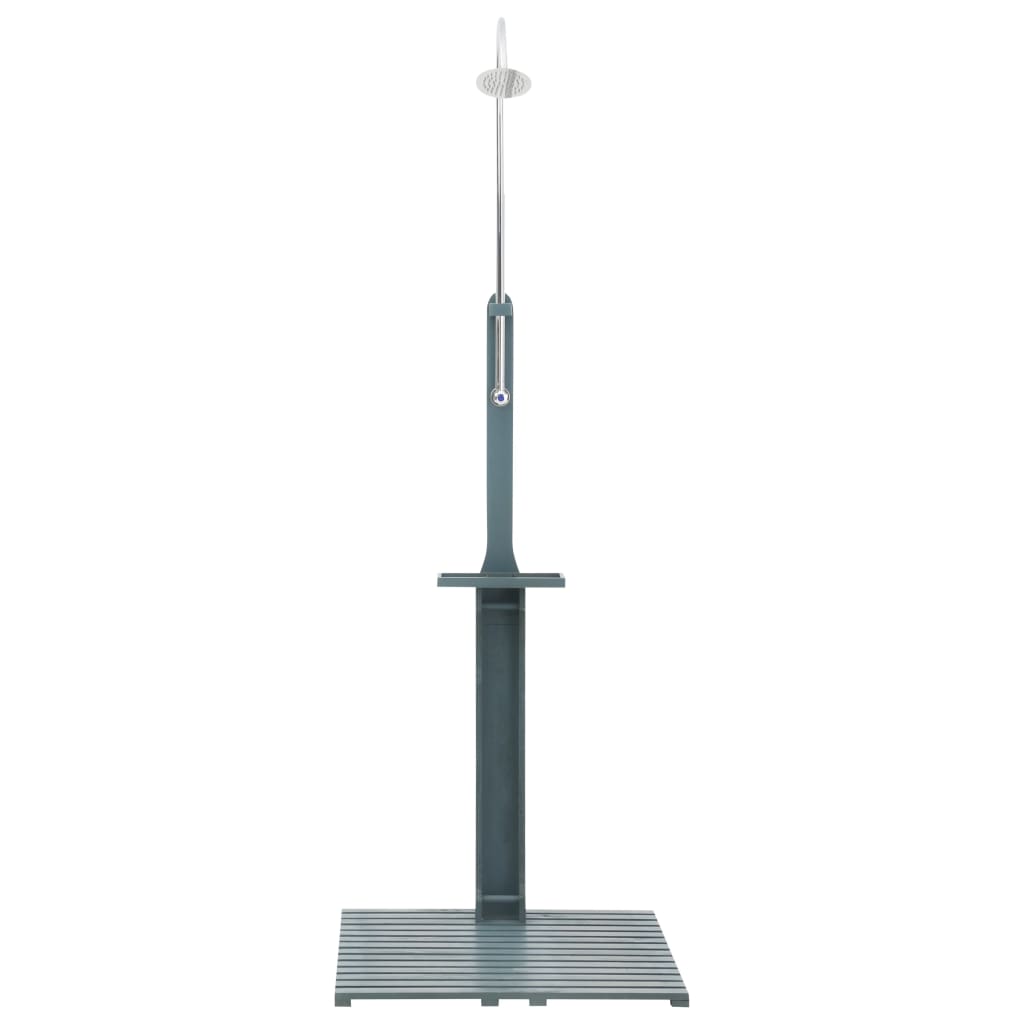 Doccia da Giardino Antracite in Legno Massello - 221 cm