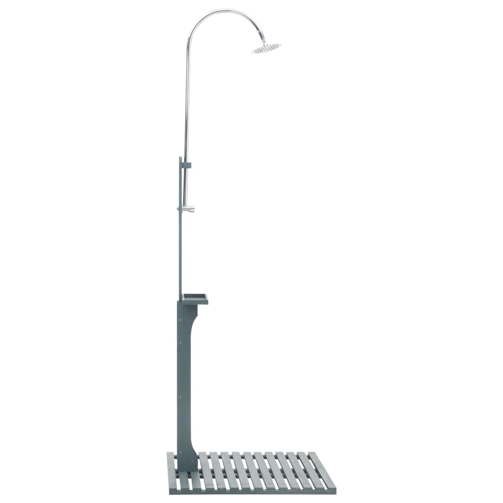 Doccia da Giardino Antracite in Legno Massello - 221 cm