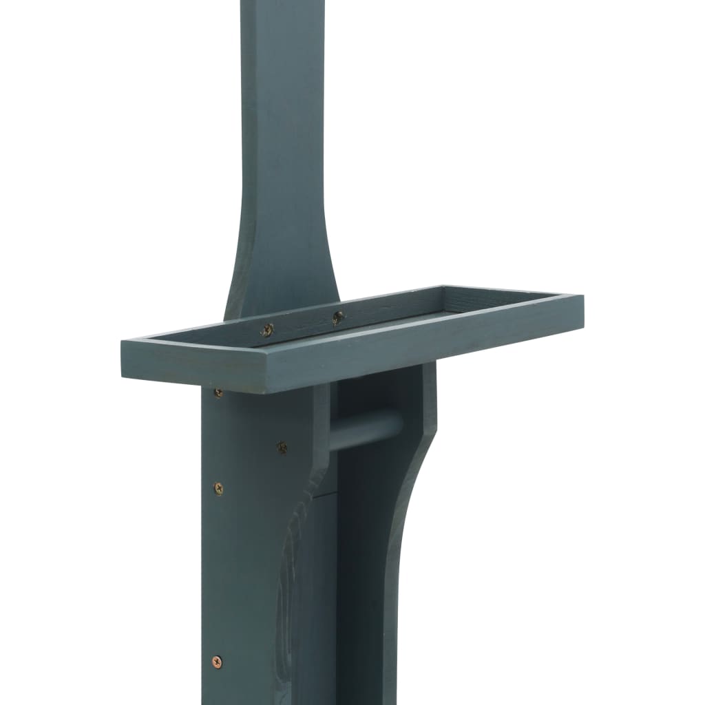 Doccia da Giardino Antracite in Legno Massello - 221 cm