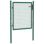 Cancello per Recinzione in Acciaio 100x75 cm Verde