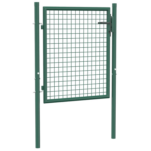 Cancello per Recinzione in Acciaio 100x75 cm Verde