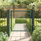 Cancello per Recinzione in Acciaio 100x75 cm Verde