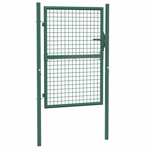 Cancello per Recinzione in Acciaio 100x125 cm Verde